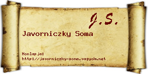 Javorniczky Soma névjegykártya